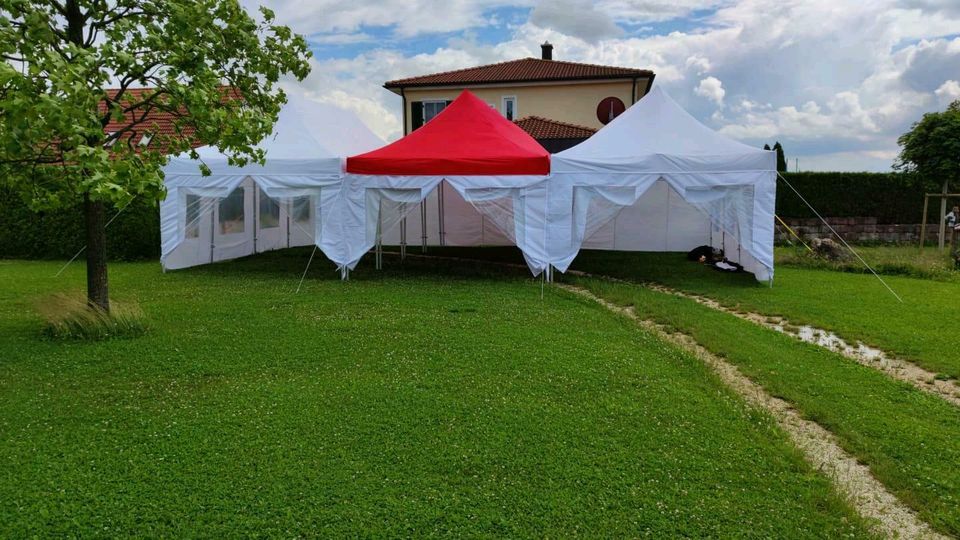 Festzelt Pavillon Partyzelt min.140 Personen 12x8 m mieten leihen in Dillingen (Donau)