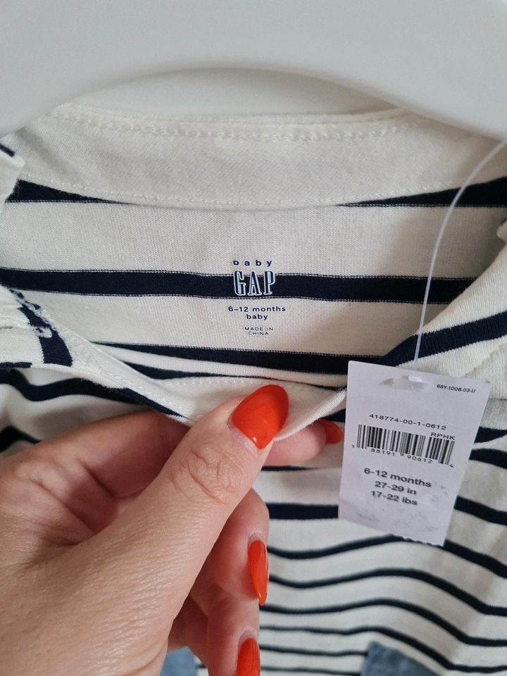 Wunderschönes Baby Gap Kleid gestreift marine 6 bis 12 Monate neu in Wadgassen