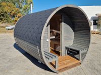 Fass Sauna Gartensauna "Rimini" in anthrazit mit allen Extras Sachsen-Anhalt - Staßfurt Vorschau