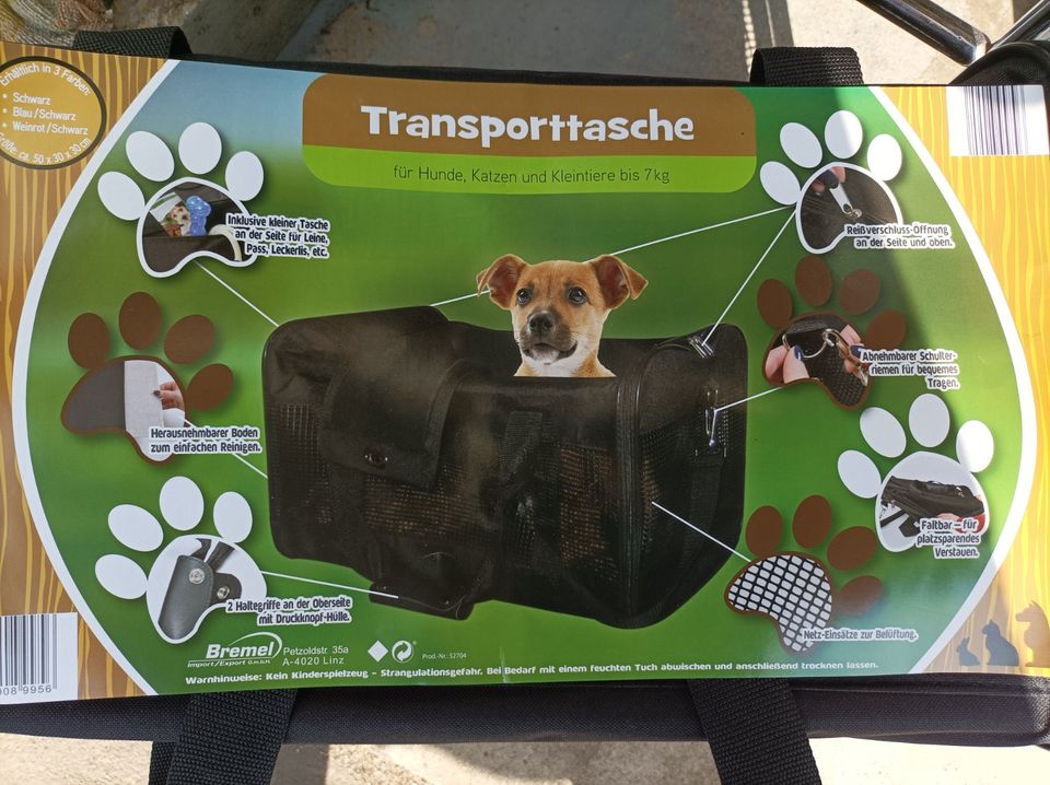 Transporttasche, für Hunde, Katzen und Kleintiere bis 7 kg -NEU- in Heidmoor (Holst)