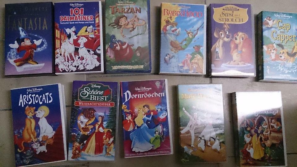 Walt Disney- VHS-Filme viele verschiedene Kinderfilme in Bad Steben