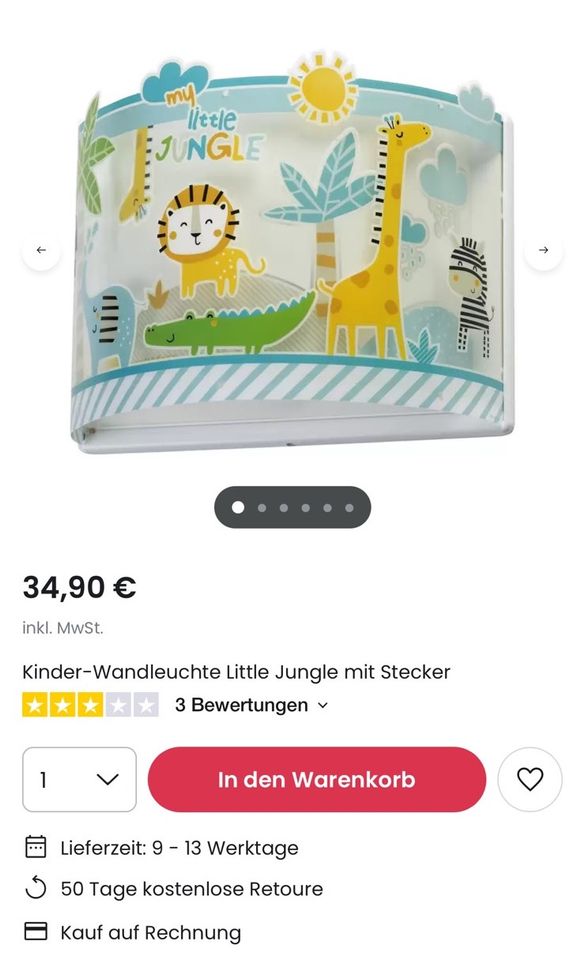 Wandlampe „My Little Jungle“ in Moers