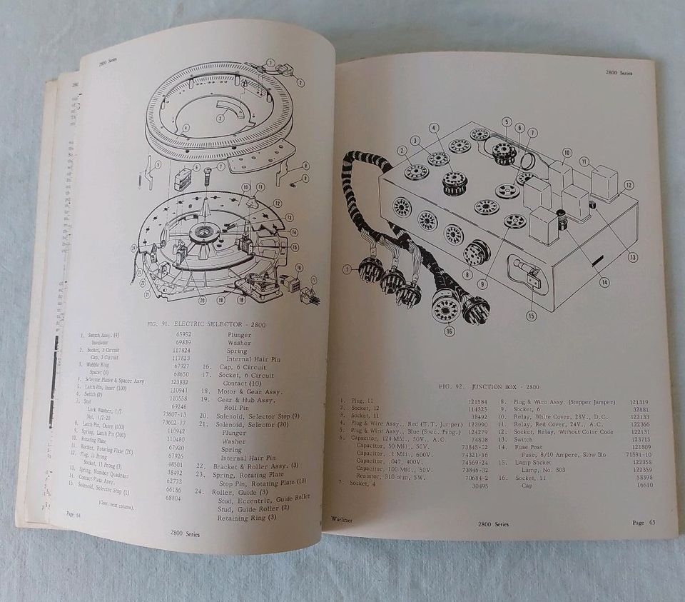 Wurlitzer Phonograph Service Manual Models of the 2800 Series in Großschönau