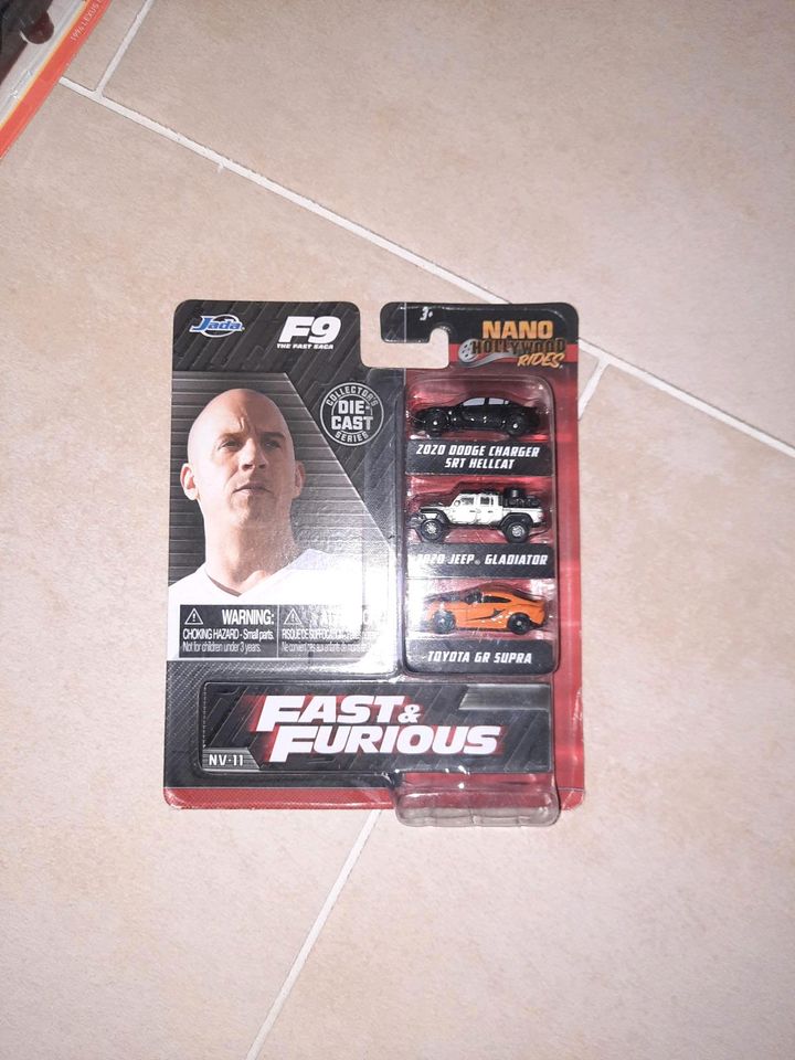 Fast and Furious 9 Modellautos Pack DIE-CAST OVP in Borken