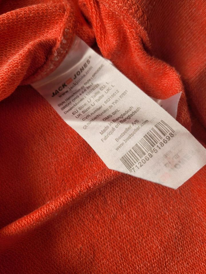 Herren hoodie pulli pullover jack and jones gr.L orange in Wilhelmshaven