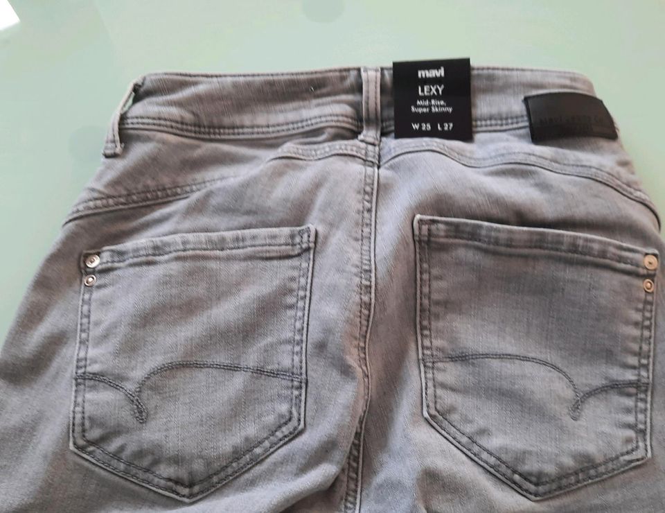 mavi LEXY Damen Jeans Mid-Rise Super Skinny W25 L27 grau in Duisburg