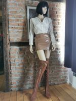 Tolle Lack Overkneestiefel in Cappucino, Gr.39, neu Nordrhein-Westfalen - Erftstadt Vorschau