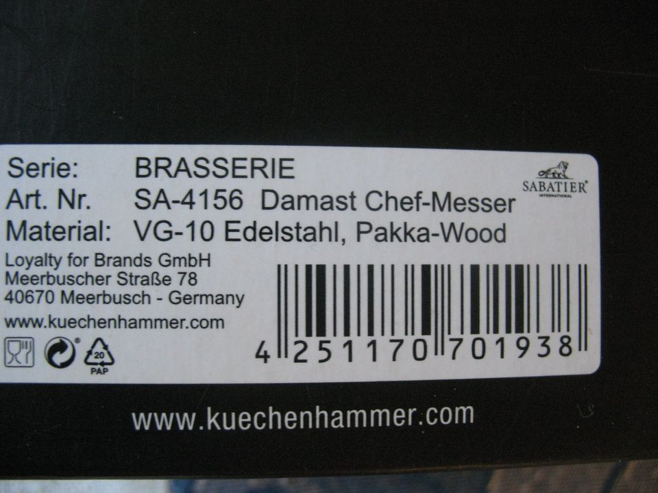 SABATIER - Damast Chef - Messer in Altendorf