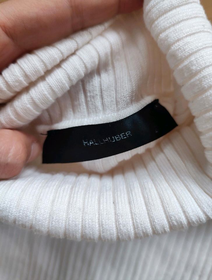 Hallhuber Rollkragen Pullover Creme weiß M L in Gießen