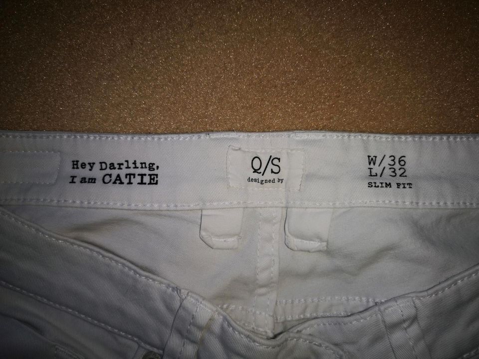 Neu!! Q/S S.Oliver weiße Jeans  Gr 36 L32 in Schriesheim