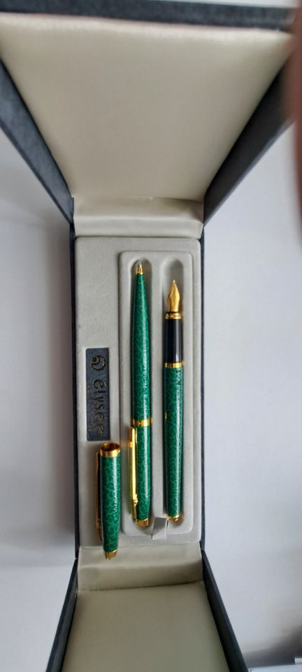 Elysee For Elegance Füllfederhalter und Kugelschreiber Set Green in Pegnitz