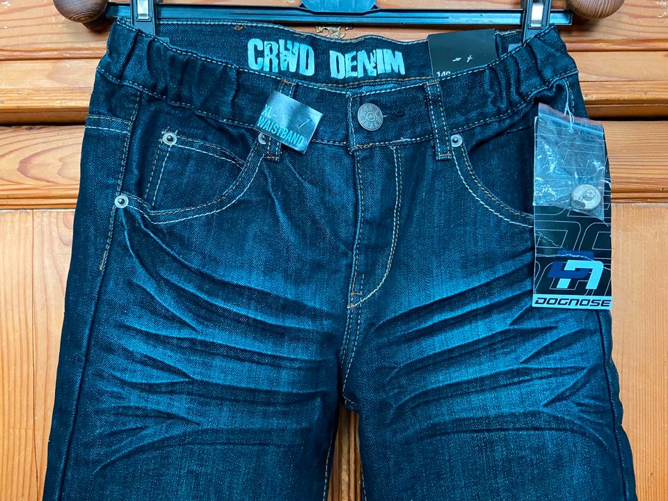 Dognose Jungen Jeans dunkelblau gerader Schnitt Gr. 140 NEU in Mönchengladbach