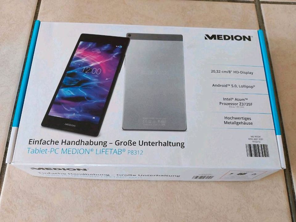 MEDION Tablet PC LIFETAB P8312 - wie NEU in OVP in Weilmünster