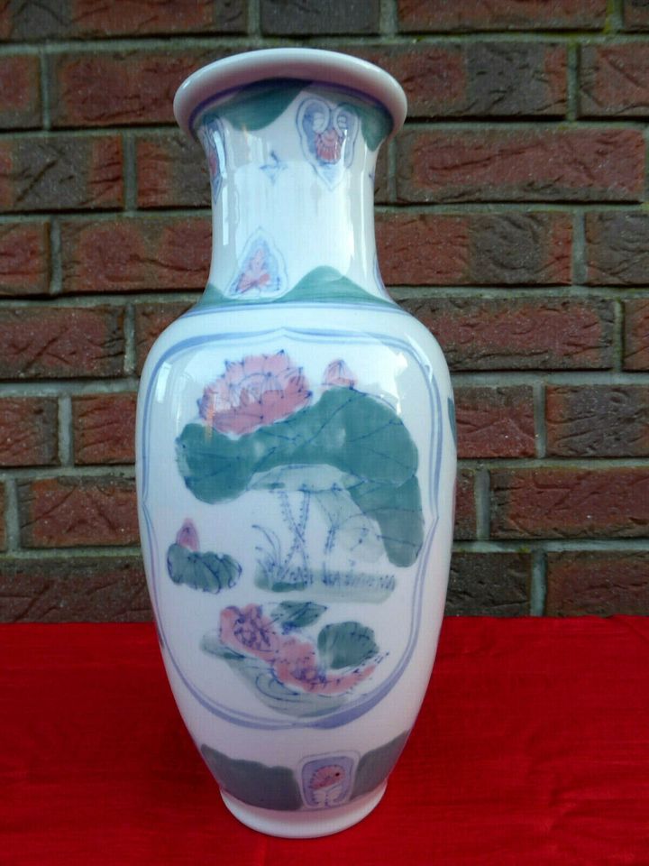 Vase Blumenvase Keramik Tischvase Bodenvase Höhe ca. 31 cm Ø ober in Flintbek