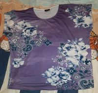 Shirt mit kontrastfarbenen Blüten Gr. 50 - Paola Dresden - Cotta Vorschau