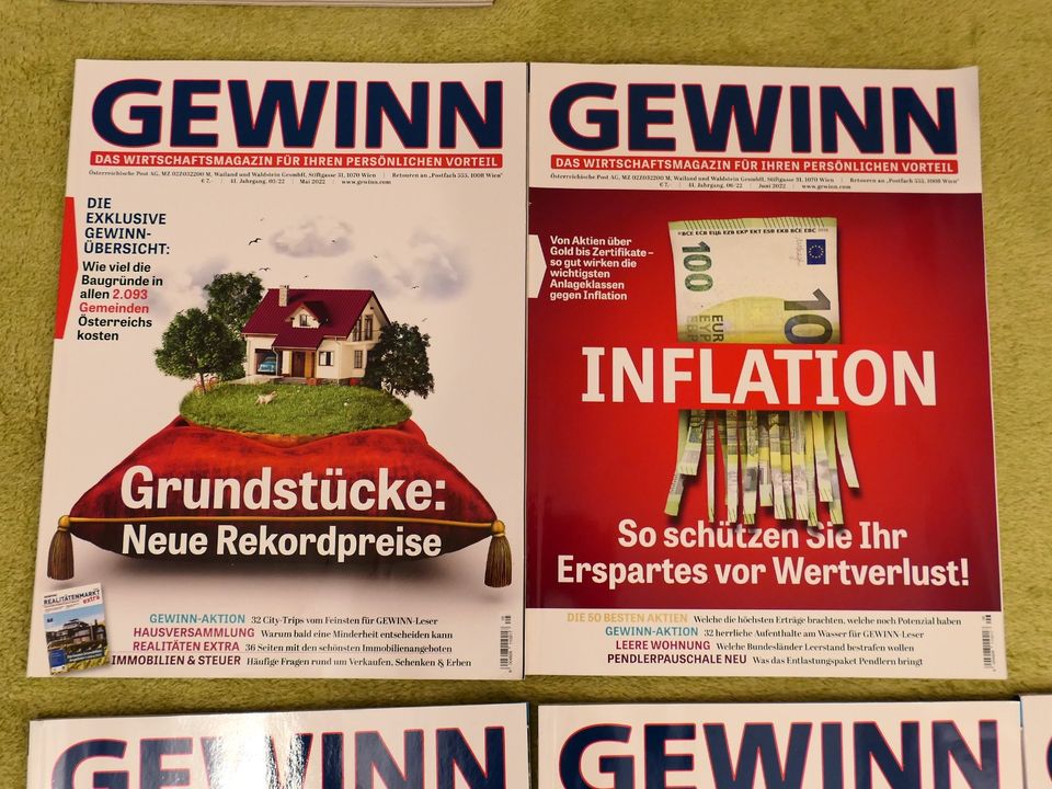 GEWINN 2022 22 Hefte Zeitschriften Wirtschaft Finanzen Aktien NEW in Laufen