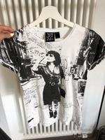 Schwarz weißes Mango Shirt mit Aufdruck Baden-Württemberg - Lauchheim Vorschau