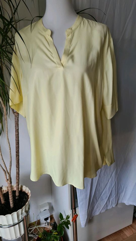 gelbe kurzärmliche Bluse von Eterna Gr 46 in Halle
