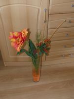 Dekorationsvase Grundton orange mit Blume Deko Vase Nordrhein-Westfalen - Hünxe Vorschau