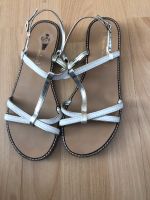 Sommersandalen Größe 38 weiß/gold Bayern - Nürnberg (Mittelfr) Vorschau