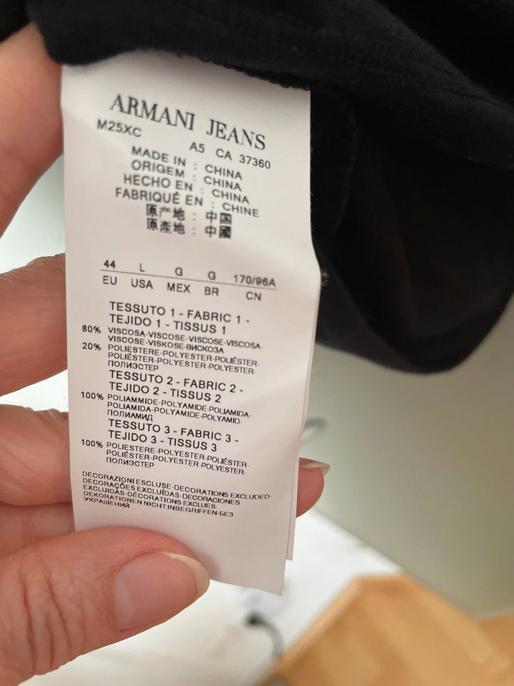 Armani Jeans T-Shirt mit Spitze, 44 in Gröbenzell