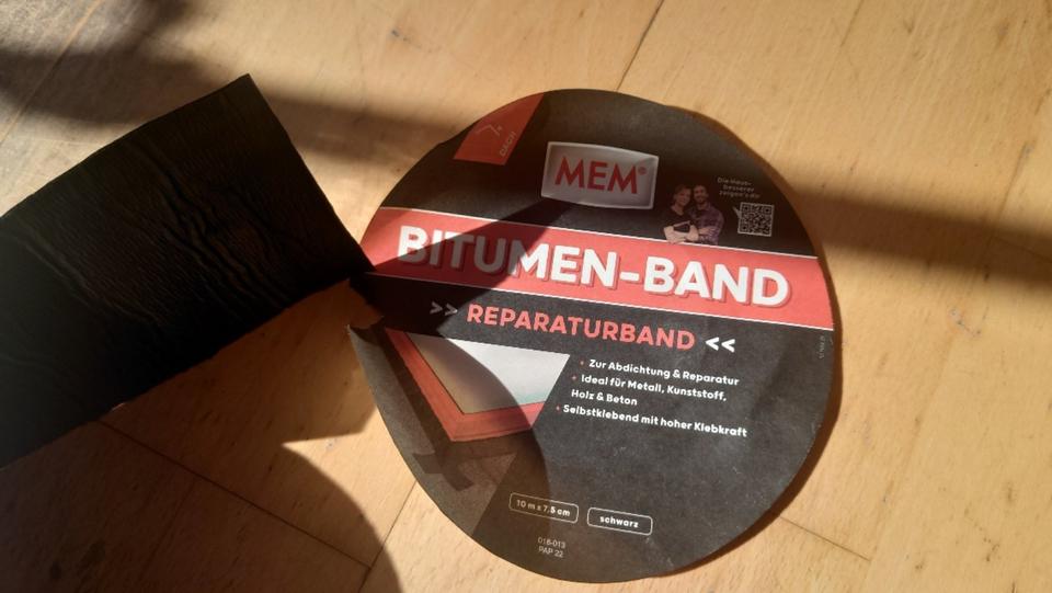 Bitumen Reparatur Band Klebeband Dachrinne MEM 7,5cm ab 1m in Köln