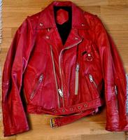 Petroff Lederjacke rot red Black Lining Vintage M L Biker Rock Bonn - Bonn-Zentrum Vorschau