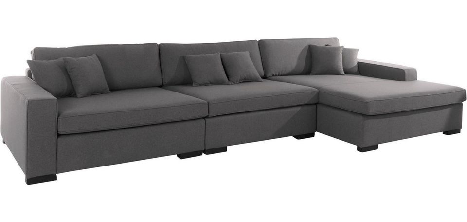 BIG Ecksofa ❤ 400x190cm Grau Federkern Skara GMK Kretschmer in Köln