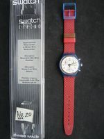 SWATCH Crono SCN 103 JFK, 1992,  rotes Kunststoffarmband Hessen - Wiesbaden Vorschau