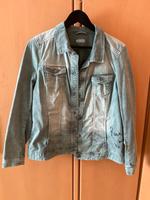 Gina Laura Jeansjacke blau/grau Gr.44 Niedersachsen - Hodenhagen Vorschau