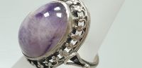 Antiker 800 Silber Ring großer Amethyst-Cabochon RG 54/17,2mm Rheinland-Pfalz - Bacharach Vorschau