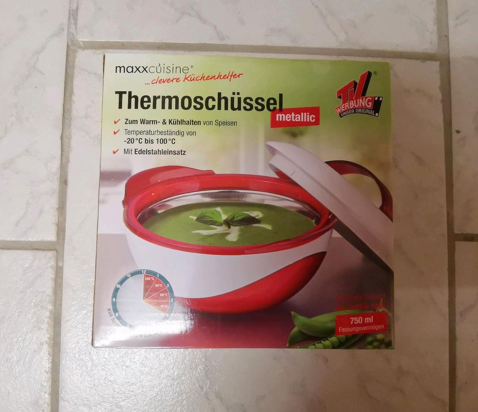 Maxx Cuisine Thermoschüssel, metallic, rot in Lappersdorf