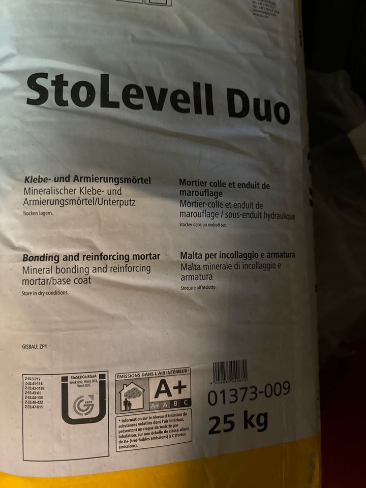 Armierungsmörtel/Unterputz StoLevell Duo 25kg in Lübeck