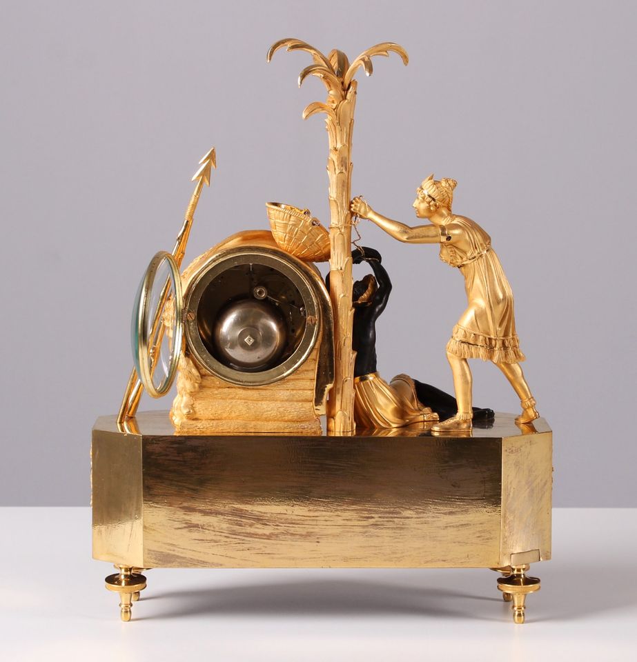 Antike feuervergoldete Pendule, Ormolu, Paris, Empire um 1810 in Gievenbeck