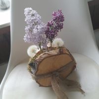 Blumenvase aus Birkenscheiben Dithmarschen - Heide Vorschau