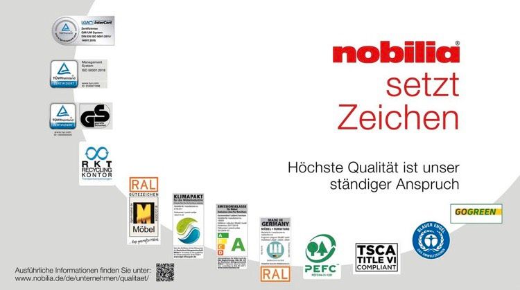 NEU 2 Nobilia Cascada Küchenfront Schilf Küchenblende 60*72 in Meckenheim