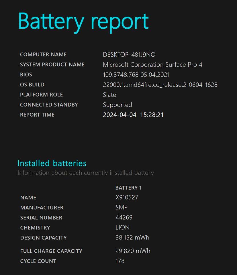 Microsoft Surface Pro 4 mit Windows 11 Pro i5 Prozessor in Kämpfelbach