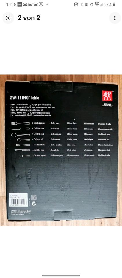 Zwilling besteckset 42 teilig in Saarbrücken