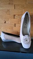 VITAFORM Ballerinas Leder Gr. 41 Weite H Samt glänzend weiß beige Sachsen - Chemnitz Vorschau