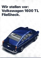 Prospekt "Wir stellen vor: Volkswagen 1600 TL Fließheck" Niedersachsen - Osnabrück Vorschau