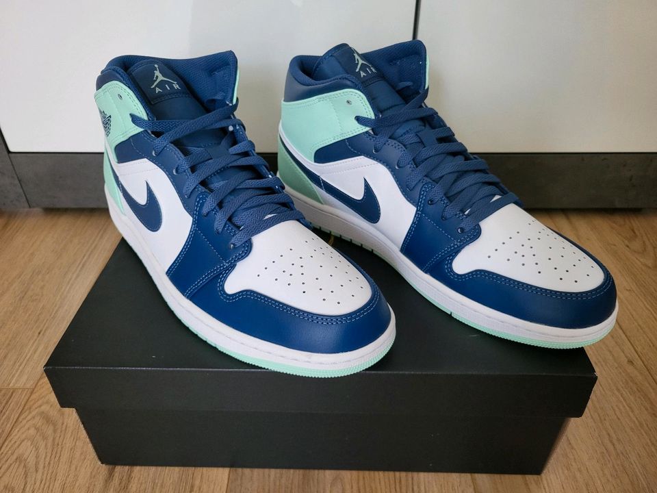 Jordan 1 Mid Mystic Navy Mint, 554724-413 EUR 46 - US 12 in Pfullingen