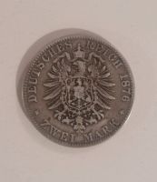 Silbermünze 2 Mark Wilhelm I. von 1876 C Deutscher Kaiser und K Thüringen - Riethnordhausen Vorschau