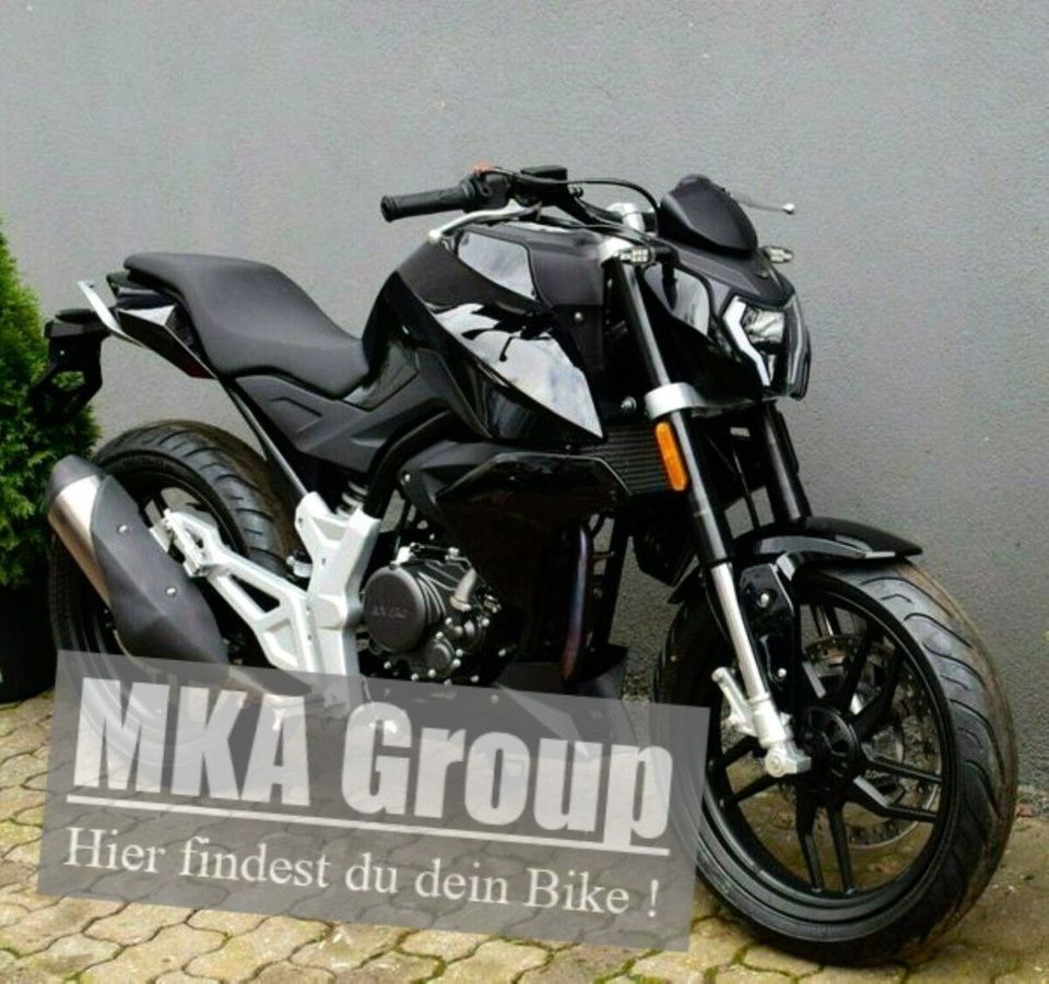 Hanway Furious 125ccm I  NEU - 15PS - ABS I  Farbe: Schwarz in Büchenbach