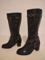 Neu 36 Langschaftstiefel His Damen LangschaftStiefel Nieten West - Nied Vorschau