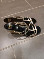 Esprit Leder Keil Sandalen Sandaletten mules gold 39 Thüringen - Eisenach Vorschau