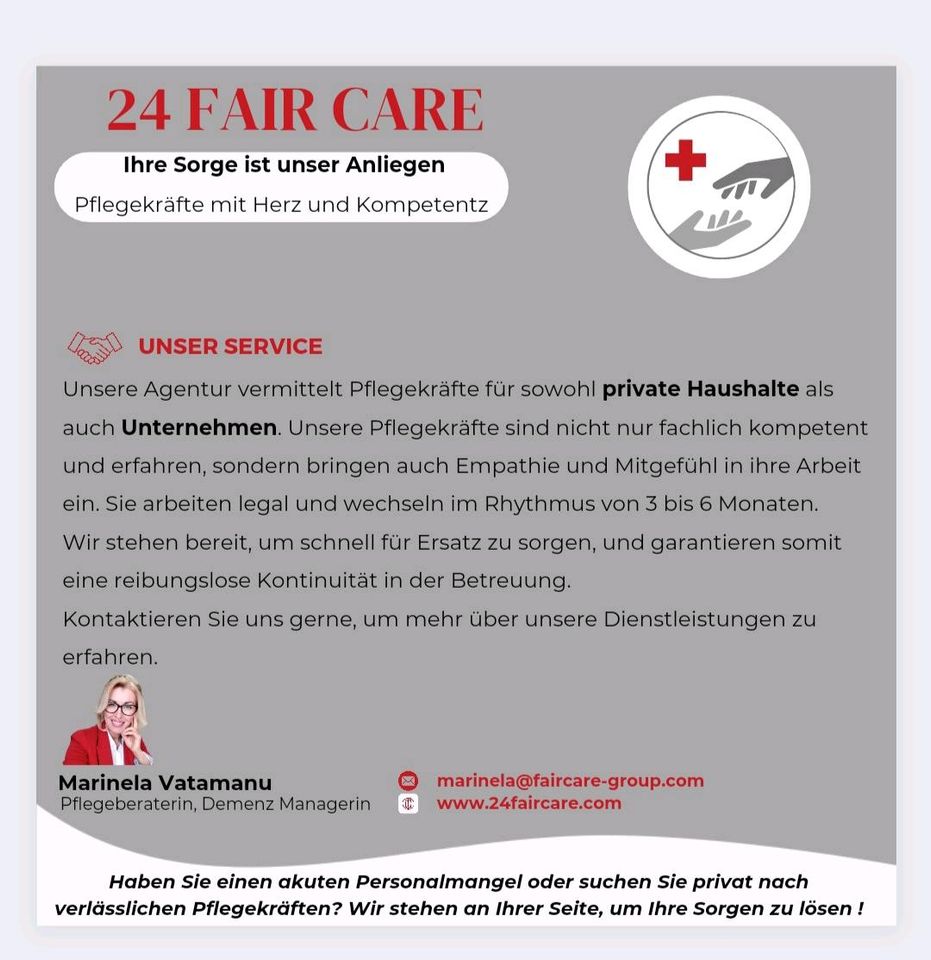 24h Pflegekräfte mit Herz und Kompetenz privat statt Pflegeheim in Dortmund