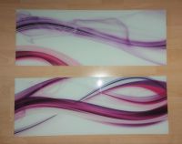 2 Wandbilder, Glasbilder, 80 x 30 cm, violet, Abstrakt Berlin - Köpenick Vorschau