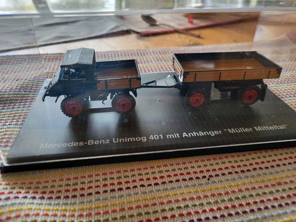 Unimog 401 Müller Mittental  mit Anhänger 1:43 in Namborn