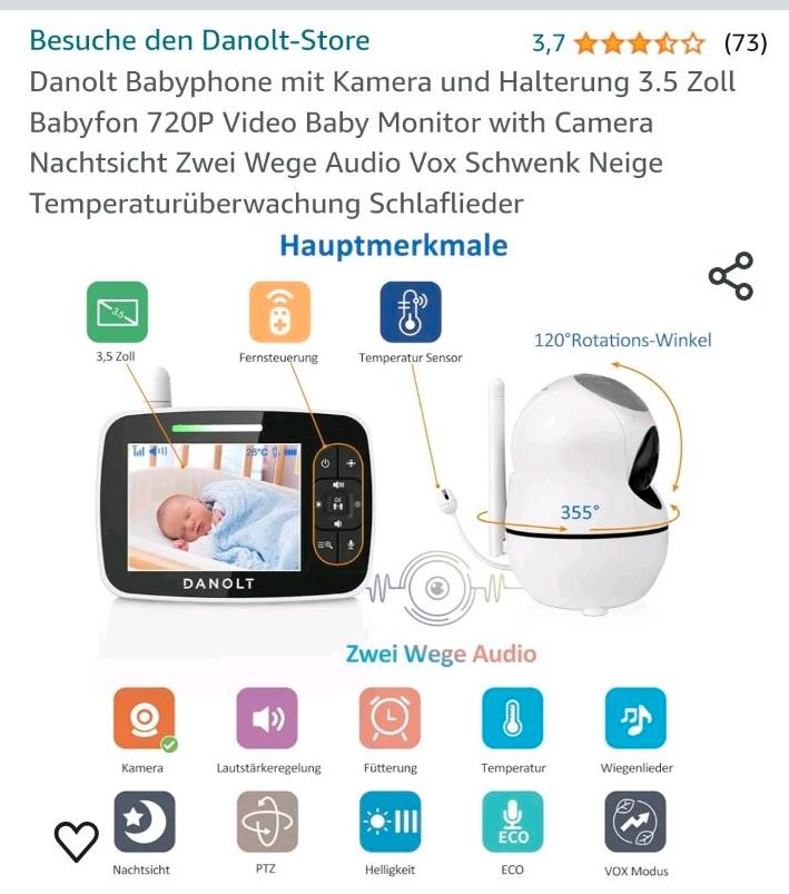 Babyphone von Danolt Kamera in Weischlitz