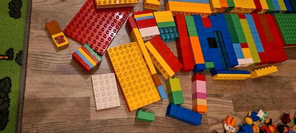 Lego Duplo XXL Paket Tiere Menschen Fahrzeuge Bauplatten Steine in Lehre